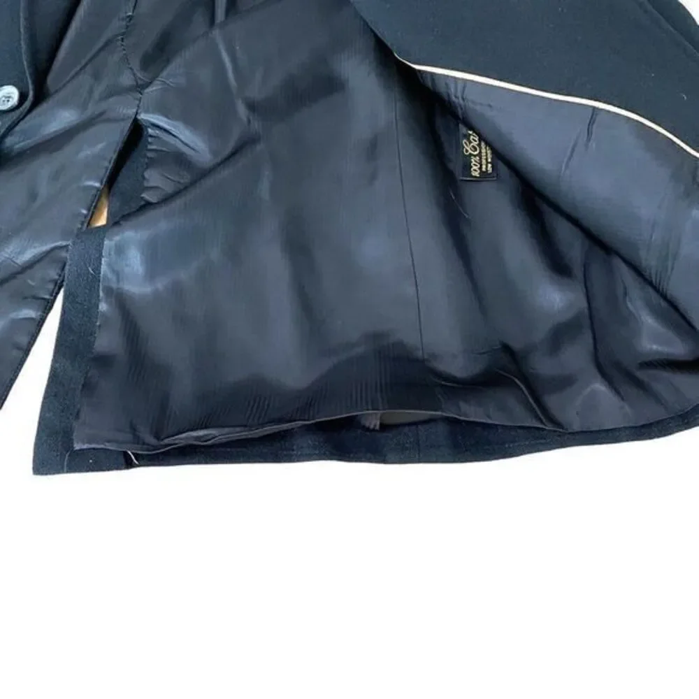 Hart Schaffner Marx‎ Gold Trumpeter Cashmere Blazer Jacket Sport Coat 44R Black